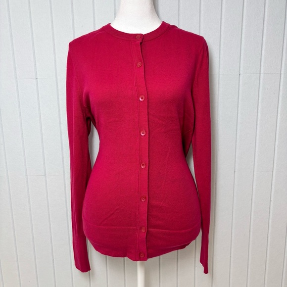 Eddie Bauer Pink Cardigan Sweater size TM - Picture 1 of 11